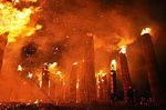 日本三大火祭り松明あかし　須賀川市　Japanese 3 conflagration festival torch proof